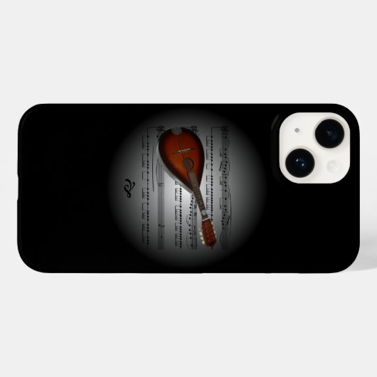 Avant Garde, Mandolin 01 op Wereldbol met plattegr Case-Mate iPhone Case (Achterkant (horizontaal))