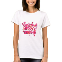 Avant-Garde Merry Bright Abstract Kerst T-Shirt