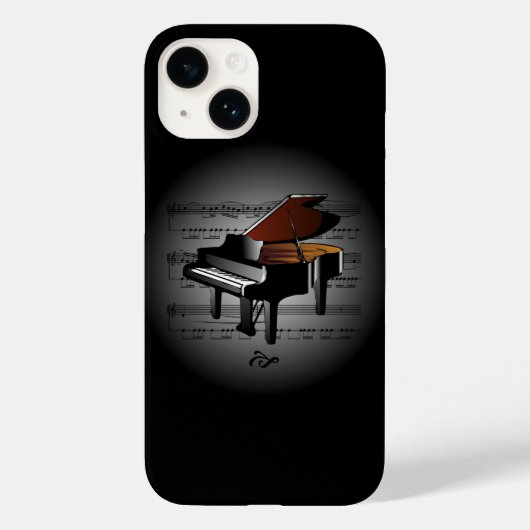 Avant Garde ~ Piano op Globe met Bladmuziek ~ Case-Mate iPhone Case (Achterkant)