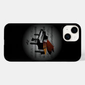 Avant Garde ~ Piano op Globe met Bladmuziek ~ Case-Mate iPhone Case (Achterkant (horizontaal))