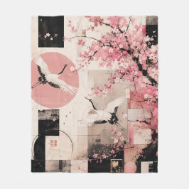 Avant-Garde Sakura & Kraanvogels Harmonie Fleece Deken