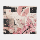 Avant-Garde Sakura & Kraanvogels Harmonie Fleece Deken (Voorkant (Horizontaal))