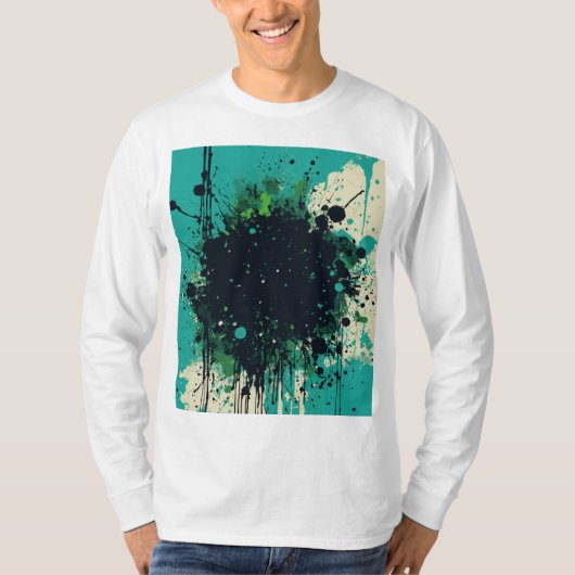 Avant-Garde Splatter: high-end futuristische ontwe T-shirt (Voorkant)