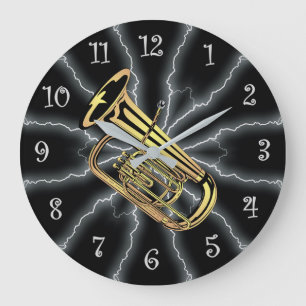 Avant-Garde ~ Tuba Lightening 01 B ~ Black/Silver~ Grote Klok