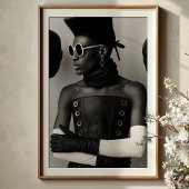 Avant-Garde Vision: gedurfde monochrome Mode Poster