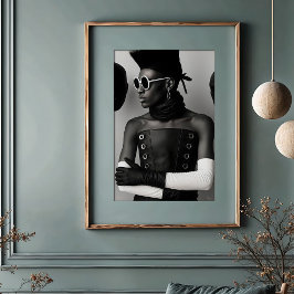 Avant-Garde Vision: gedurfde monochrome Mode Poster