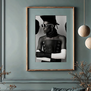 Avant-Garde Vision: gedurfde monochrome Mode Poster