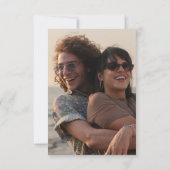 Avant-Garde White Minimalist Simple Wedding RSVP Kaartje (Achterkant)