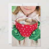 avant-garde wit minimalistische vrolijke kerst fot feestdagenkaart (Achterkant)