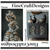 AvantGarde Couture Boek Pagina Jurk Decoupage L 12 Tissuepapier