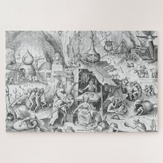 Avarice (Avaritia), de zeven hoofdzonden Legpuzzel (Horizontaal)