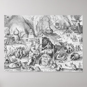 Avarice (Avaritia), de zeven hoofdzonden Poster