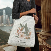 Ava's Vitality Bloom - Boho Floral Monogram Crossbody Tas