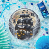 Avast Black Sails Ahead Pirate Birthday Papieren Bordje (Feest)