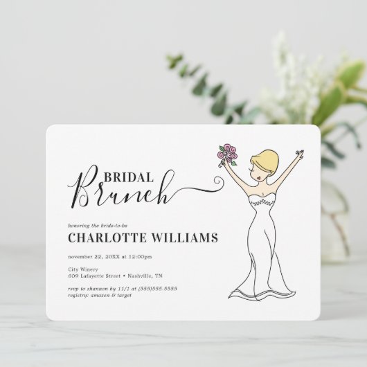  Avatar Bruids Brunch | kort haar Kaart (Staand voorkant)