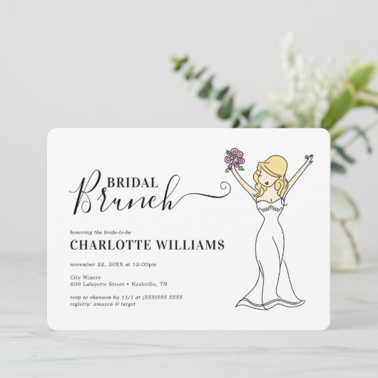  Avatar Bruids Brunch | lang haar Kaart (Staand voorkant)