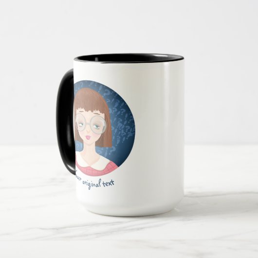 Avatar geek meisje mok (Voorkant links)