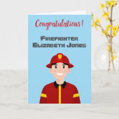 Avatar-kaart voor speciale brandweerlieden kaart (Gele Bloem)