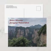Avatar Mountain op Zhangjiajie Briefkaart (Voorkant / Achterkant)