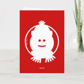 Avatar van de Sneeuwman van Kerstmis Feestdagen Kaart (Achterkant)