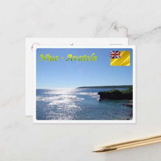 Avatele - Niue - Panorama - Briefkaart (Voorkant / Achterkant in situ)