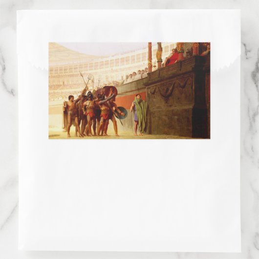 Ave Caesar by Jean-Leon Gerome Rechthoekige Sticker (Tas)
