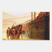 Ave Caesar by Jean-Leon Gerome Rechthoekige Sticker (Voorkant)