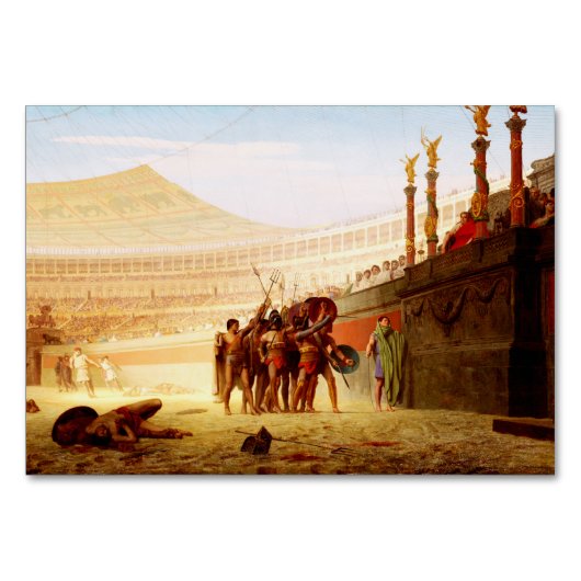 Ave Caesar door Jean-Leon Gerome Kaart (Voorkant)