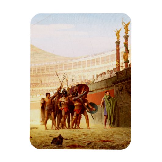 Ave Caesar door Jean-Léon Gérôme Magneet (Verticaal)