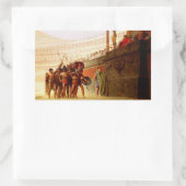 Ave Caesar door Jean-Leon Gerome Rechthoekige Sticker (Tas)