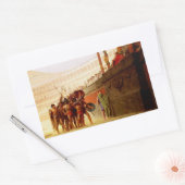 Ave Caesar door Jean-Leon Gerome Rechthoekige Sticker (Envelop)