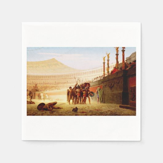 Ave Caesar door Jean-Léon Gérôme Servet (Voorkant)