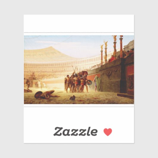 Ave Caesar door Jean-Léon Gérôme Sticker (Vel)