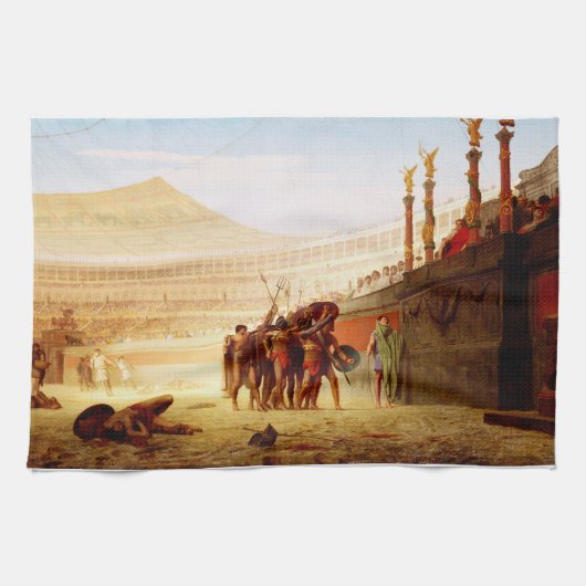 Ave Caesar door Jean-Leon Gerome Theedoek (Horizontaal)