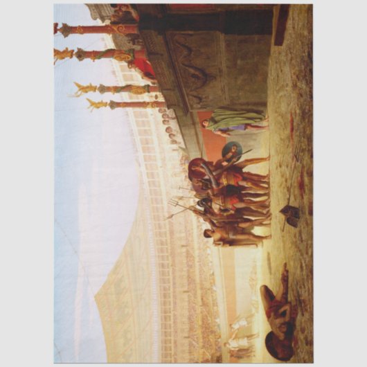 Ave Caesar door Jean-Léon Gérôme Tissuepapier (Voorkant)