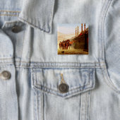 Ave Caesar door Jean-Leon Gerome Vierkante Button 5,1 Cm (In situ)