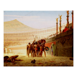 Ave Caesar van Jean-Leon Gerome Perfect Poster