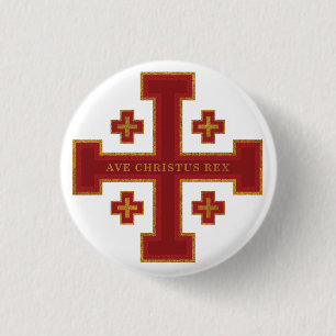 Ave Christus Rex Ronde Button 3,2 Cm