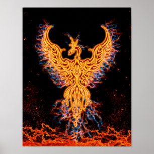 Ave Fenix Golden Fire Storm Poster