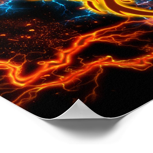 Ave Fenix Golden Lightning wings Poster (Hoek)