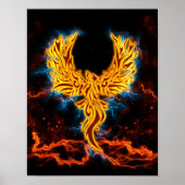 Ave Fenix Golden Lightning wings Poster (Voorkant)