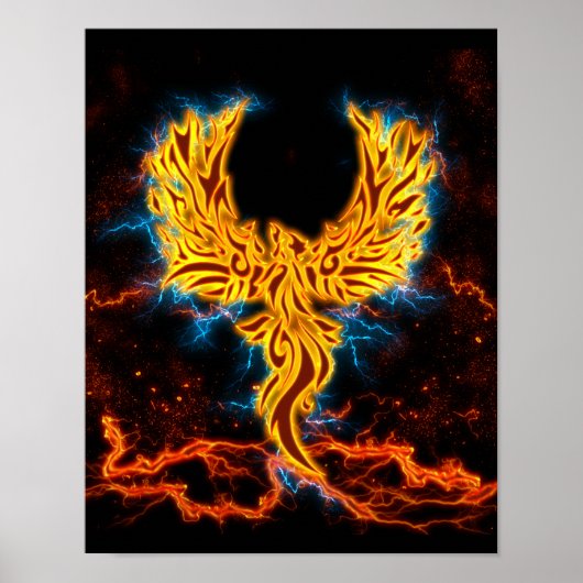 Ave Fenix Golden Lightning wings Poster (Voorkant)