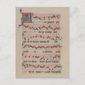 Ave gratia plena - Antiphon Medieval Manuscript Briefkaart (Voorkant)