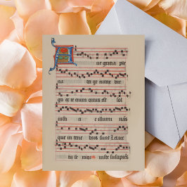Ave gratia plena - Antiphon Medieval Manuscript Briefkaart