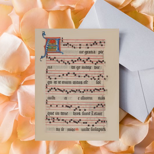 Ave gratia plena - Antiphon Medieval Manuscript Briefkaart