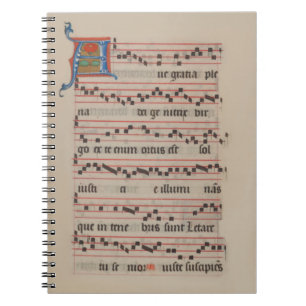 Ave gratia plena - Antiphon Medieval Manuscript Notitieboek