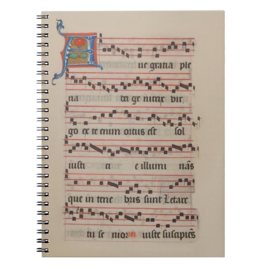 Ave gratia plena - Antiphon Medieval Manuscript Notitieboek (Voorkant)