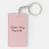 Ave Maria-acryl sleutelhanger (achterkant)