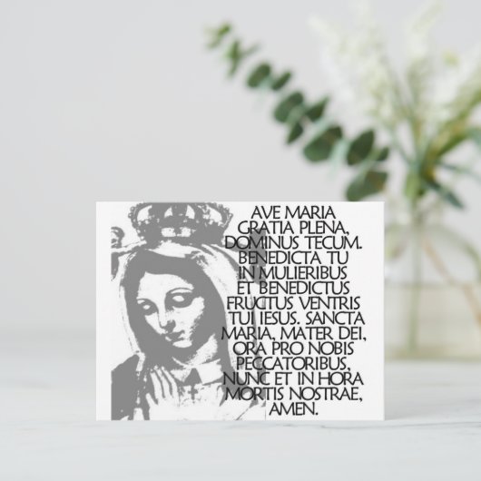 Ave Maria Briefkaart (Staand voorkant)