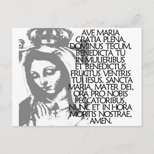 Ave Maria Briefkaart (Voorkant)